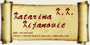 Katarina Kijanović vizit kartica
